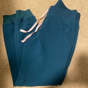 Figs Caribbean Zamora Joggers with Pink Drawstring